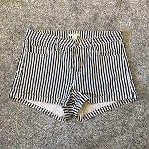 H&M pinstripe black and white shorts - size 8